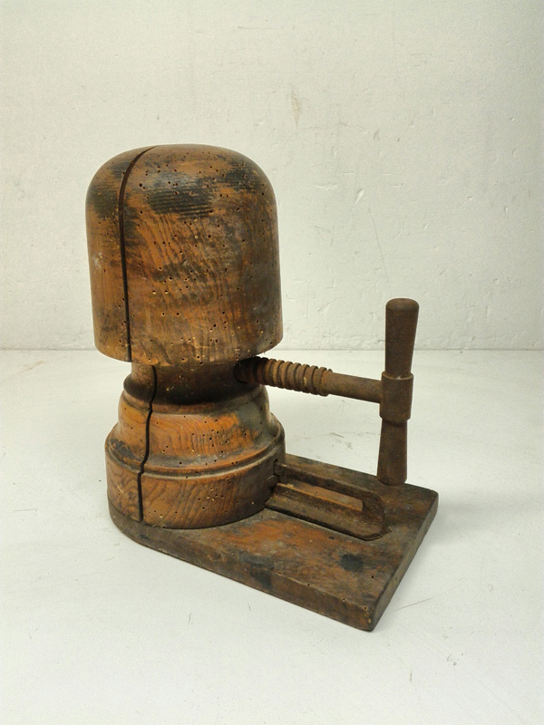 horma ajustable taller sombrero madera hierro 33x30x17 1u